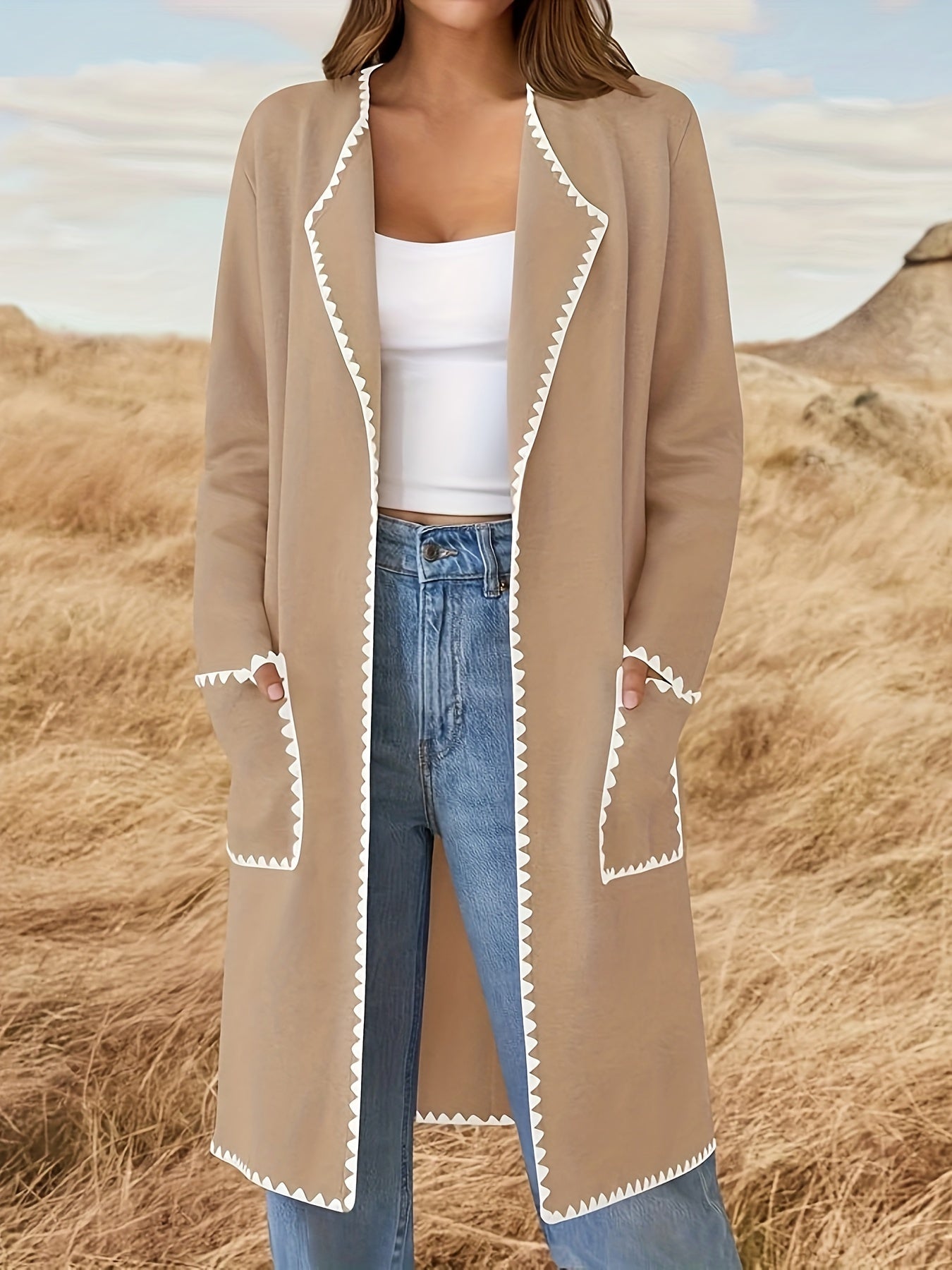 Women's Knit Cardigan Long Sleeve Open Front Solid Fall Winter Elegant