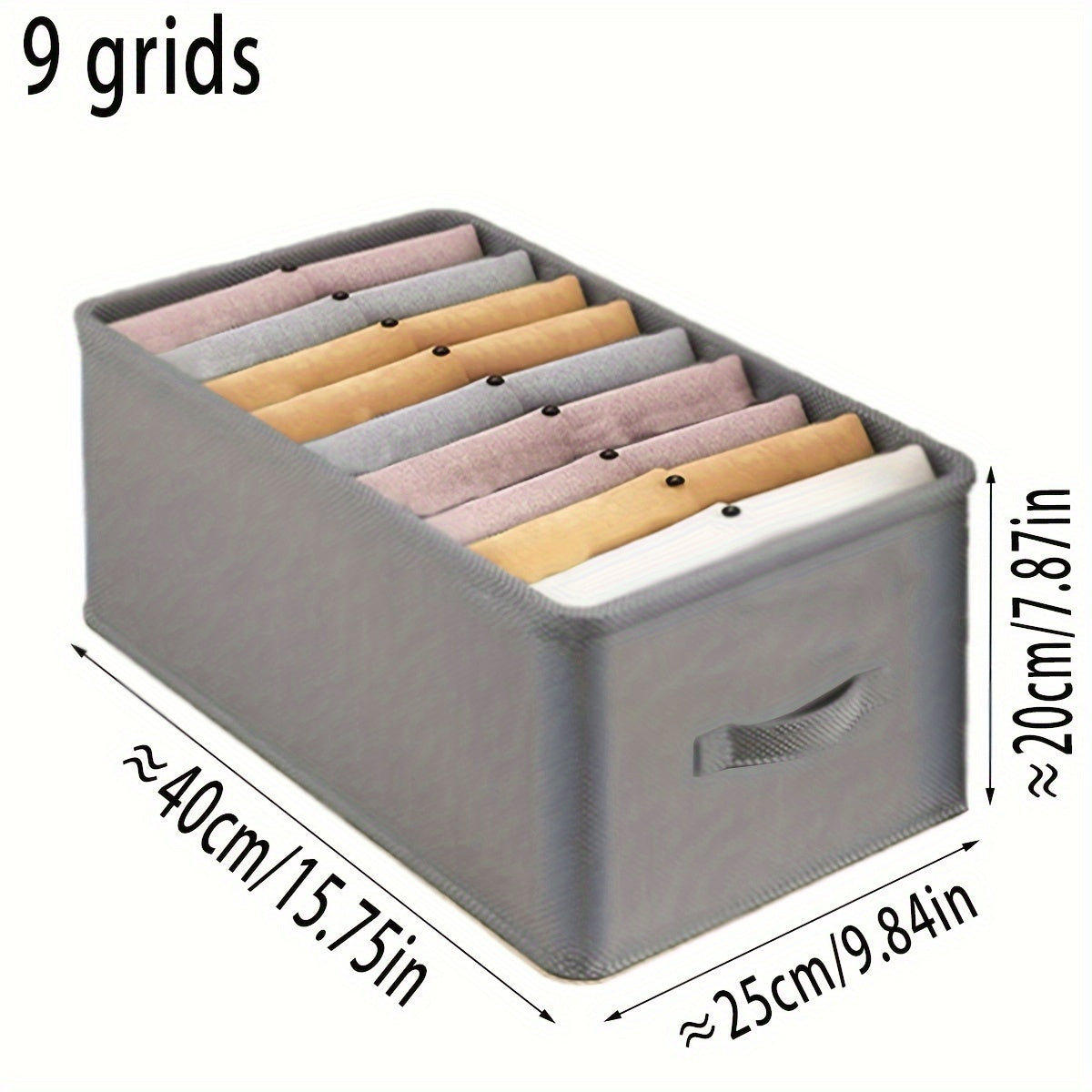 Foldable Fabric Clothes Organizer with Drawer Storage for Pants and Apparel