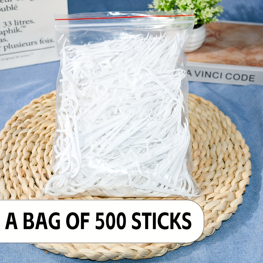 Dental Floss Pack of 100 or 500 Ultra-Fine Smooth Strong Unflavored Household Use