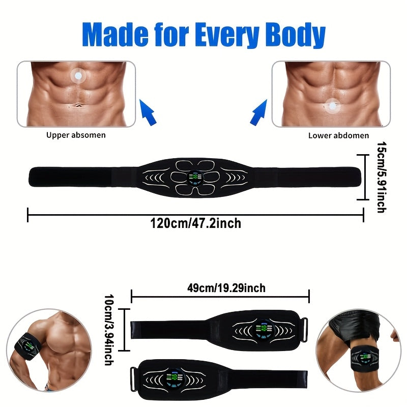 WOFLEND EMS Fitness Bel 3 dona to'plami qorin, qo'l, son mushaklarini bo'shatuvchi va shakllantiruvchi. USB orqali zaryadlanadigan litiy-polimer batareya, fitnes ixlosmandlari uchun ideal sovg'a, portativ dizayn.