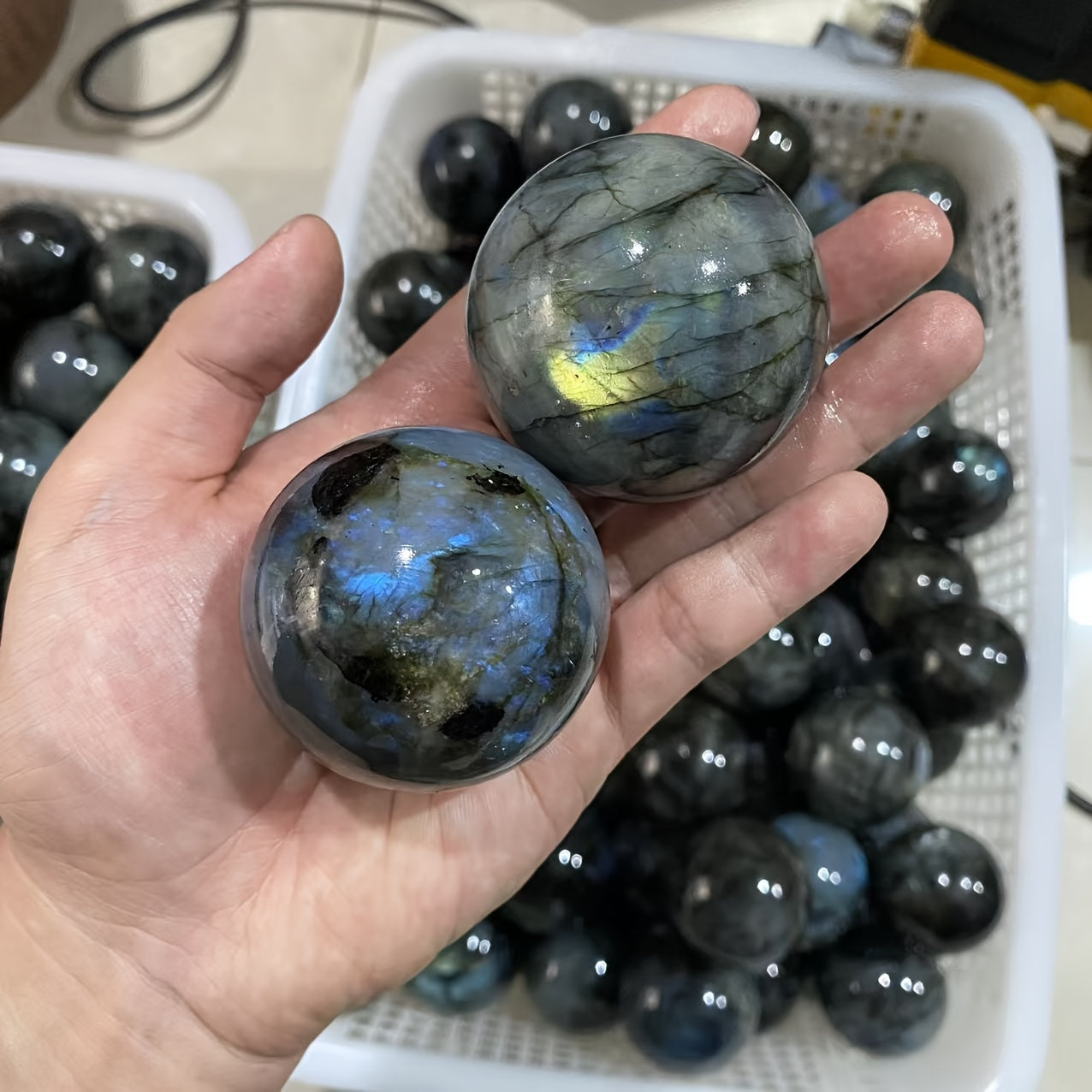 Лабрадоритовая сфера, отполированный шар для украшения комнаты и медитации