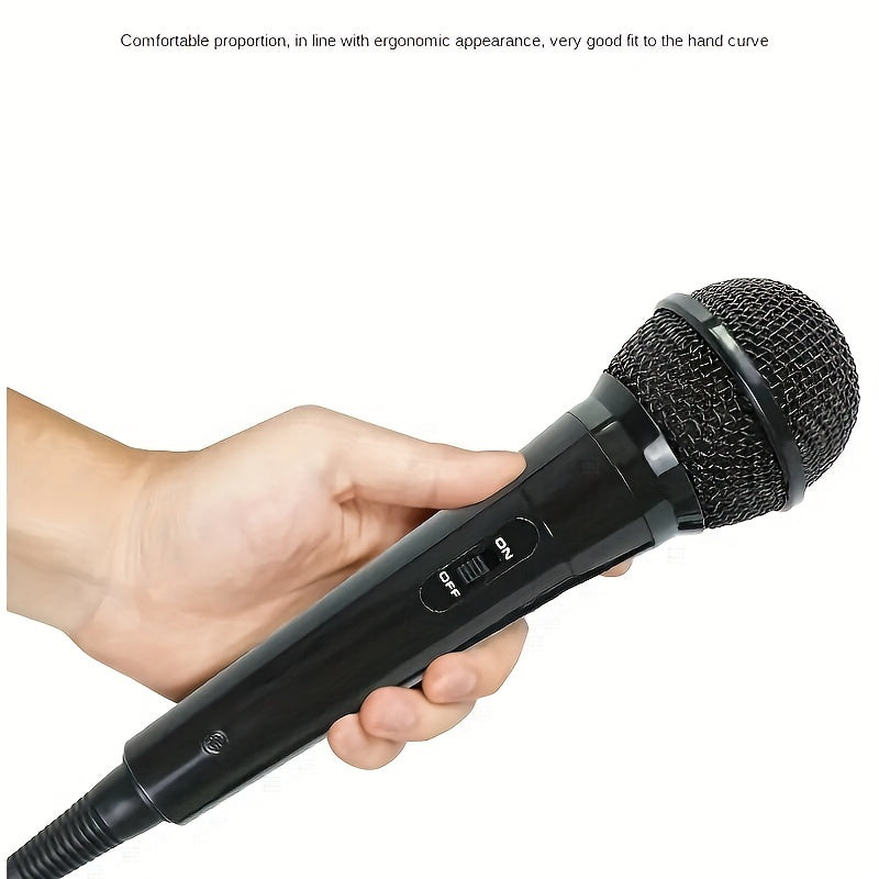 Dynamic Wired Microphone Trolley Black Handheld 6.5mm for Karaoke Conferences