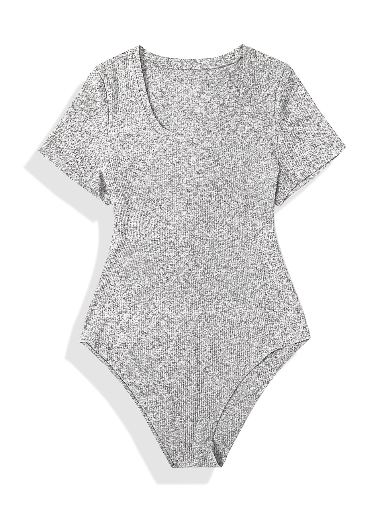 Mono casual de algodón elástico para mujer de tallas grandes de manga corta para todas las estaciones