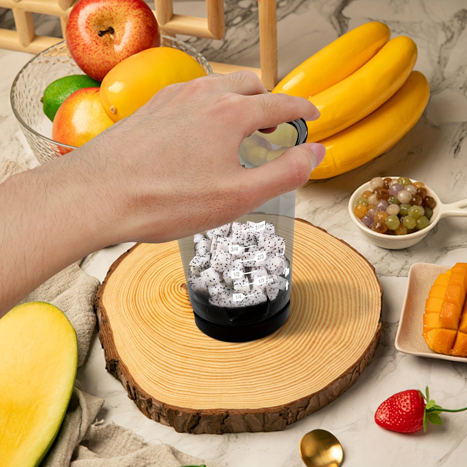 Stainless Steel Fruit Vegetable Chopper Cutter Salad Maker with 2 Blades