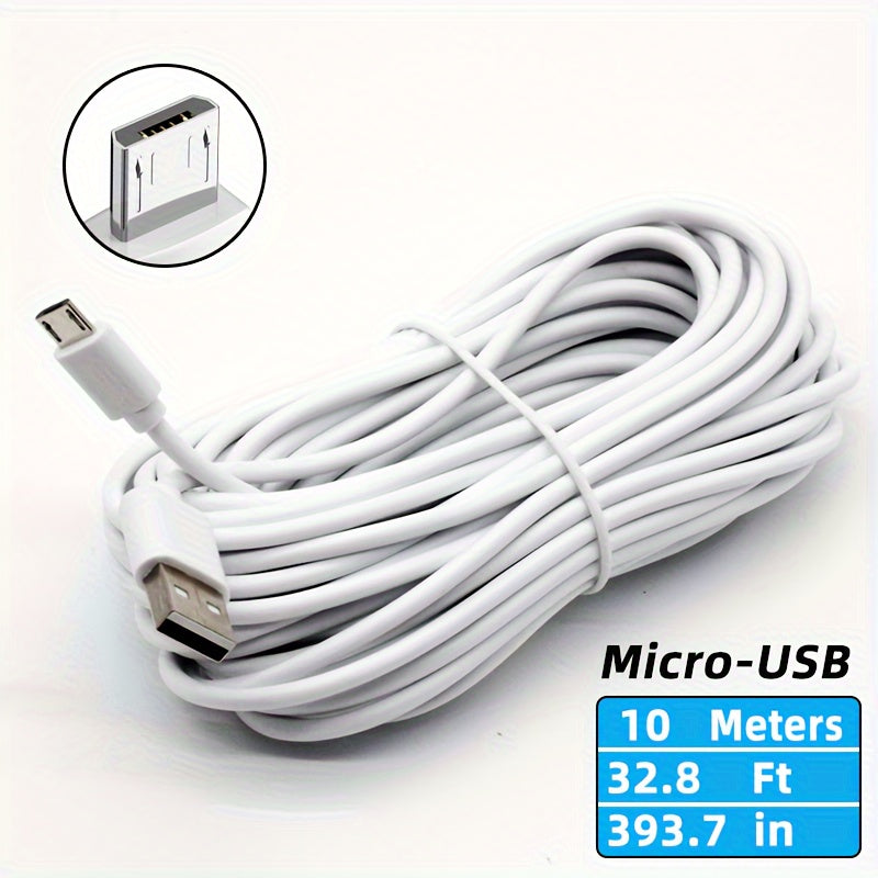 Micro-USB Power Cable for Security Cameras 5V No Battery Needed