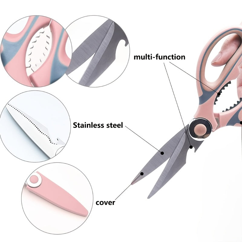 Stainless Steel Kitchen Shears for Meat Herbs Vegetables Durable Sharp Blades