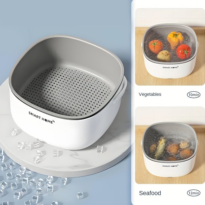 Electric Fruit and Vegetable Cleaner for Smart Homes Dual-Layer Suction Cup Durable ABS