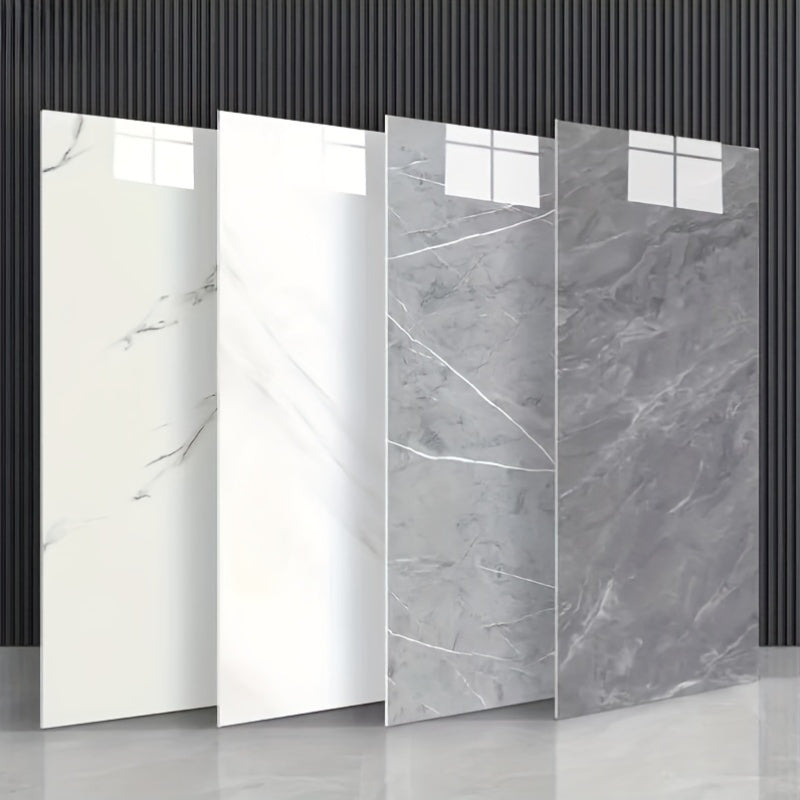 Self-Adhesive Marble Tile Wall Stickers Waterproof Oil-Proof Removable for Kitchen Bathroom Decor
