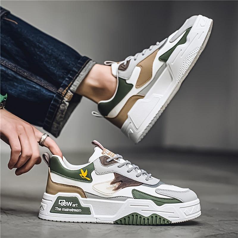 Men's Casual Sneakers with PU Upper Fabric Lining PVC Sole for Daily Wear