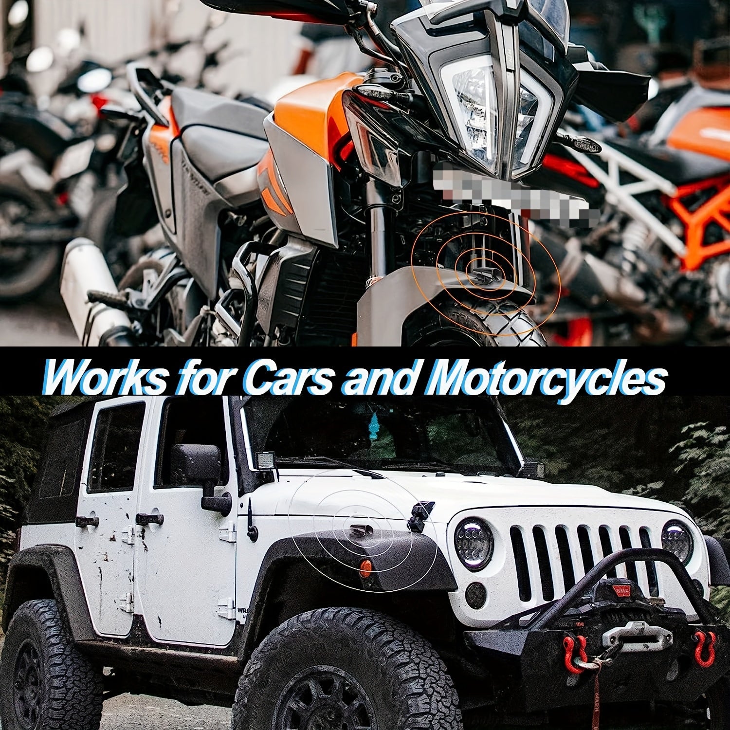 Car Deer Warning Whistle Device, Soundwave Technology, Durable ABS Resin, Pack of 2