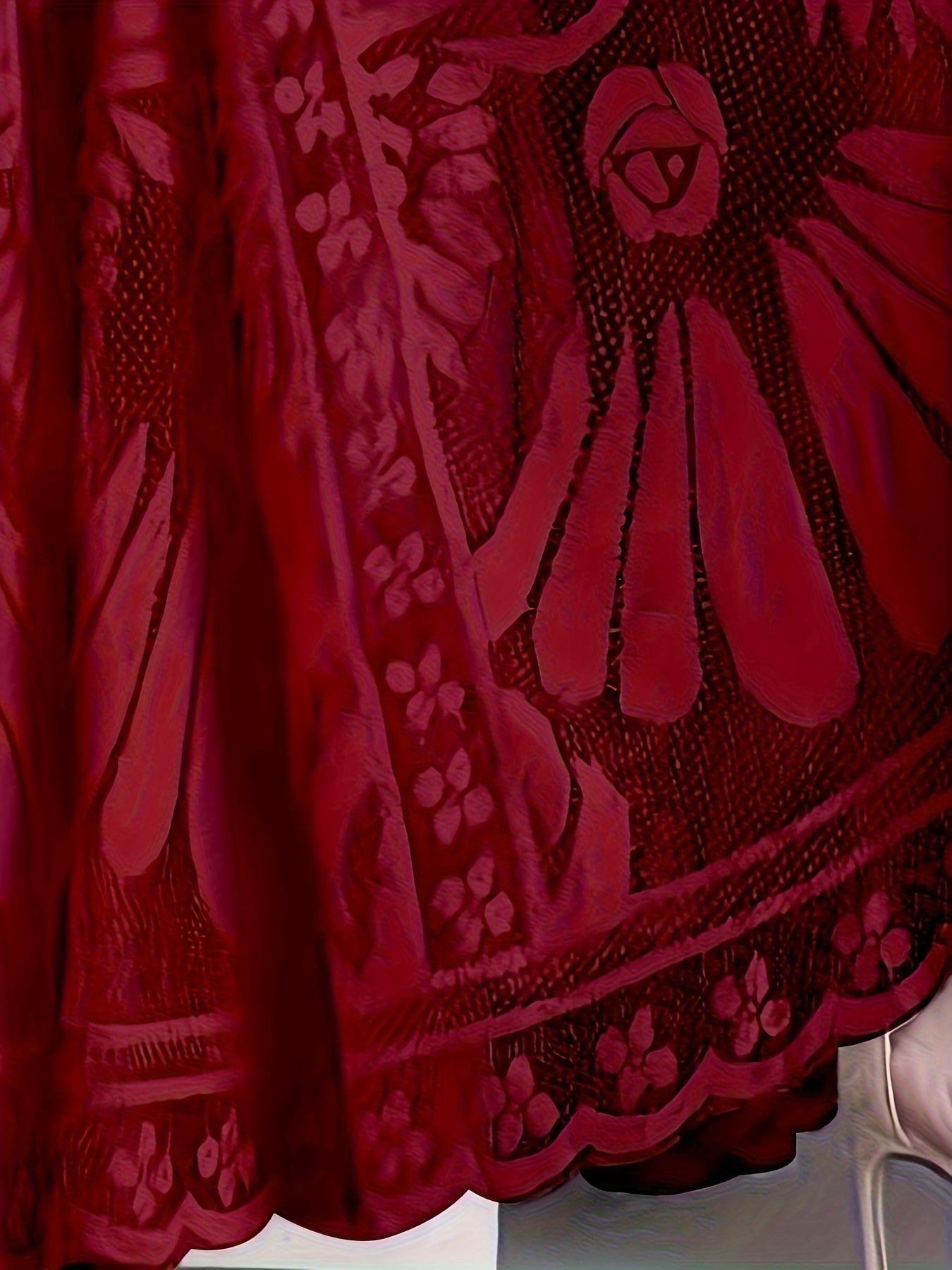 Ручная стирка, цветочное кружевное платье А-силуэта с деталями в виде веера и плиссированной миди-юбкой для весны, лета и осени