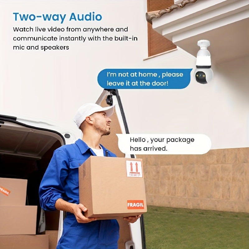 Smart WiFi Camera with Auto-Tracking Night Vision Two-Way Audio 1080P Security