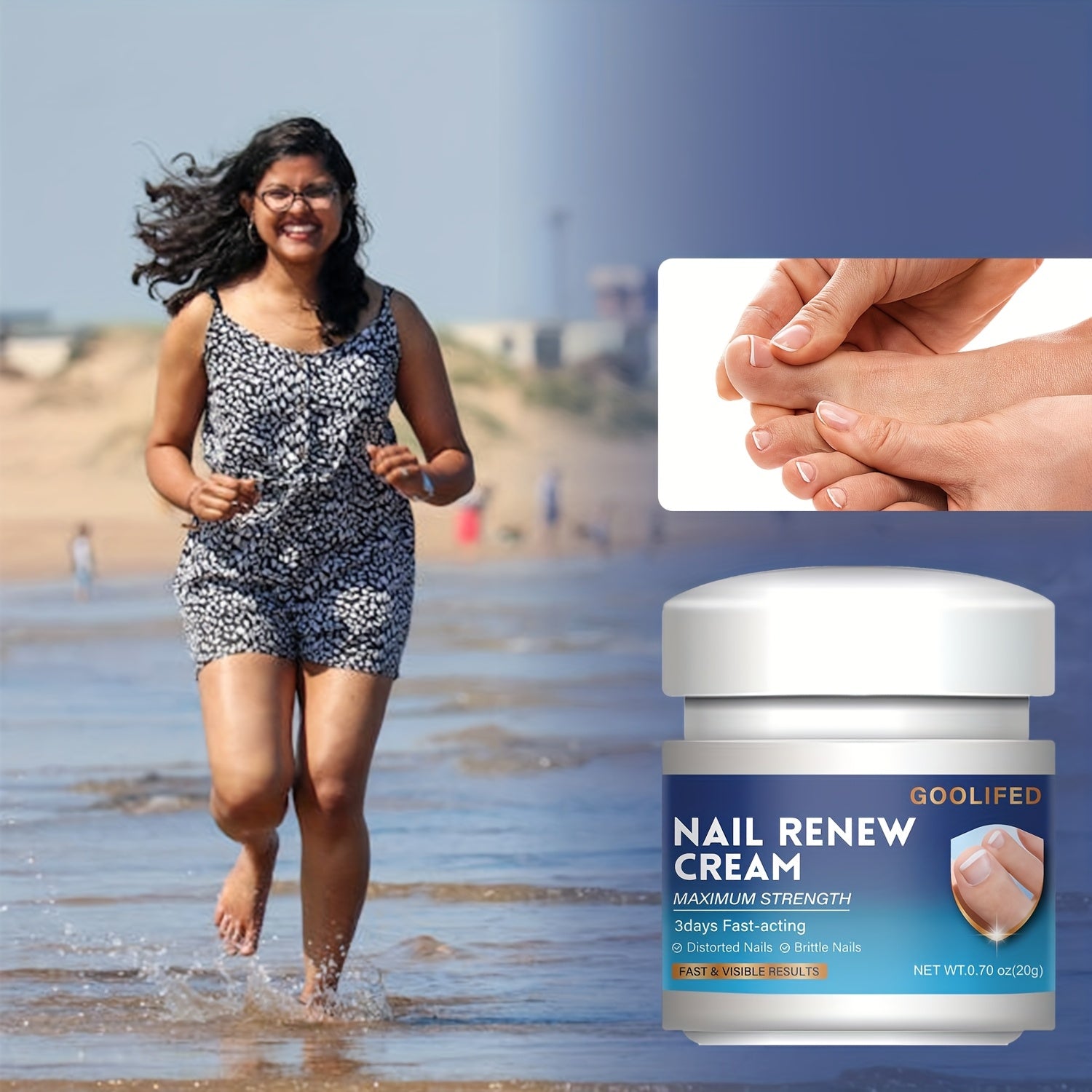 Крем для укрепления ногтей для слабых ногтей, увлажняющий и быстро действующий