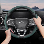 Universal Ventilated PU Leather Steering Wheel Cover, Quick-Release, Anti-Slip