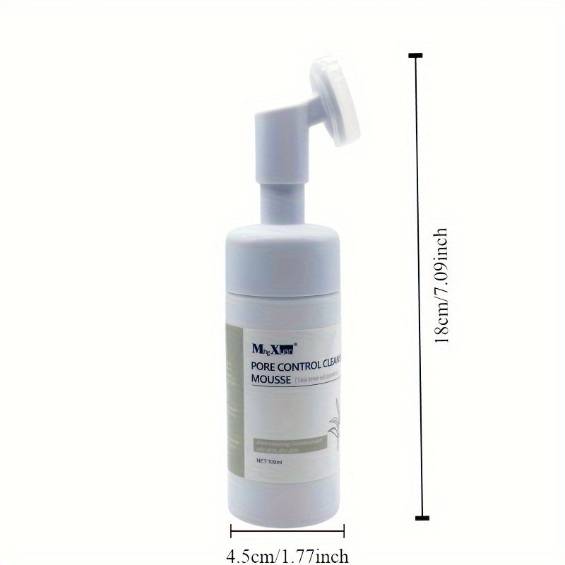 Limpiador facial de espuma unisex de 3.38 oz con aceite de árbol de té hidratante y purificador de poros