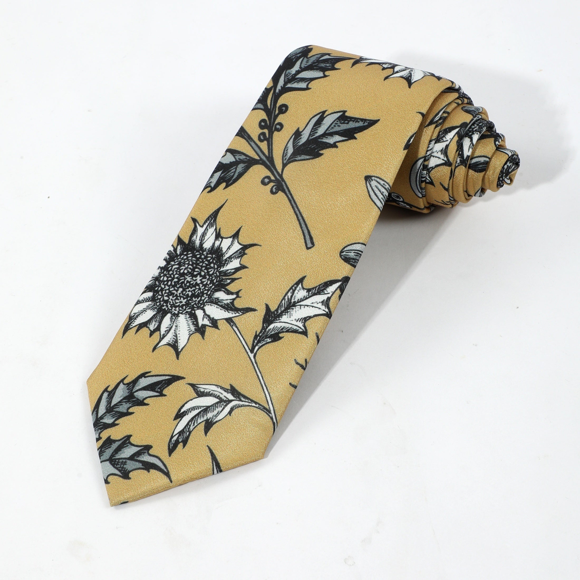 Men's Retro Floral Pattern Tie for Parties and Travel Gift Option