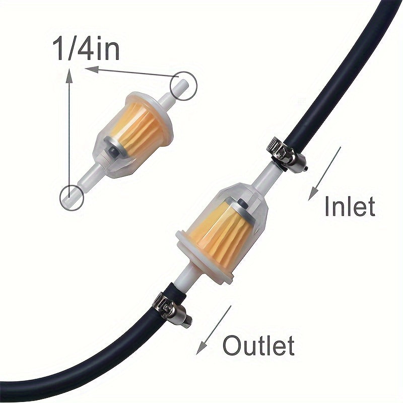 Universal gaz ichki yonilg'i filtrlari magnitlar bilan, mototsikl, ATV, kvad uchun 1/4 5/16, 10 ta paket
