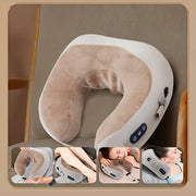 USB Rechargeable U-Shaped Neck Massager with Electric Kneading and Multi-Function
