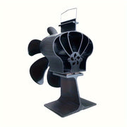 Portativ Crown uslubidagi 6-pichoqli alyuminiy pechka ventilyatori - issiqlik bilan ishlaydigan samarali havo aylanishi uchun anti-qizdirish tutqichi