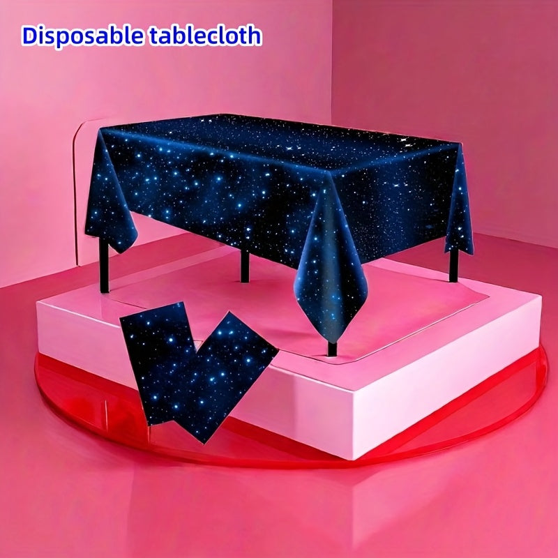 Disposable PEVA Starry Sky Tablecloth Waterproof Thickened for Party Banquet