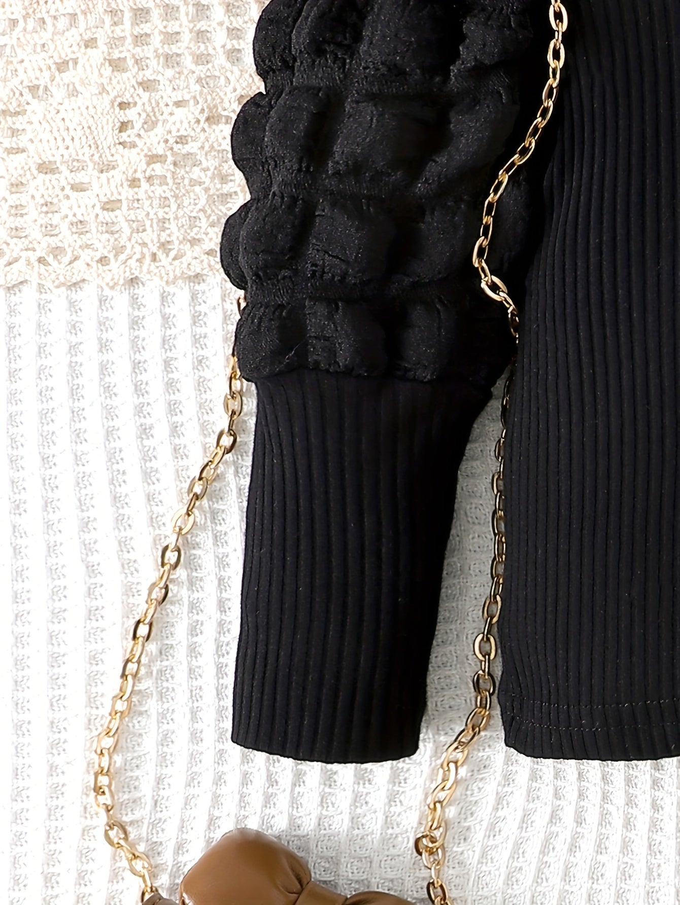 Весенний и осенний комплект для девочек-новорожденных: топ и штаны с длинными рукавами и бантом для прогулок на улице