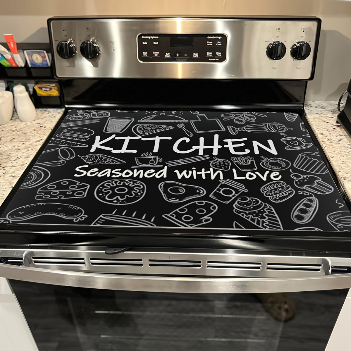 Diatom Mud Kitchen Countertop Protector Mat Food Print Extra Large 72x52cm