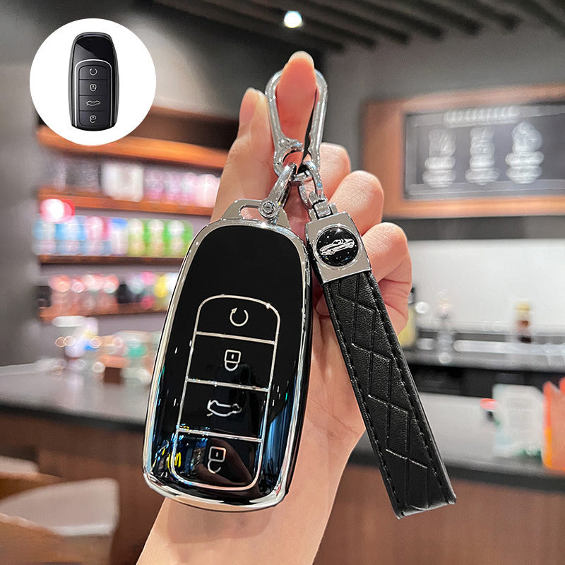 Universal TPU Key Fob Cover with Keychain for Cars Protective Case