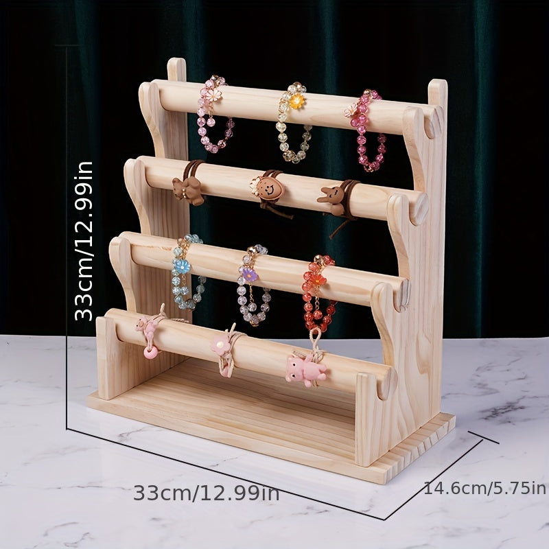 Деревянная многоуровневая подставка для браслетов, дисплей, органайзер для украшений, стойка для хранения