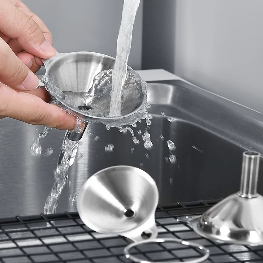 Kitchen Utensil Set with Oil Funnel, Wine Strainer, Dispenser and Hanger