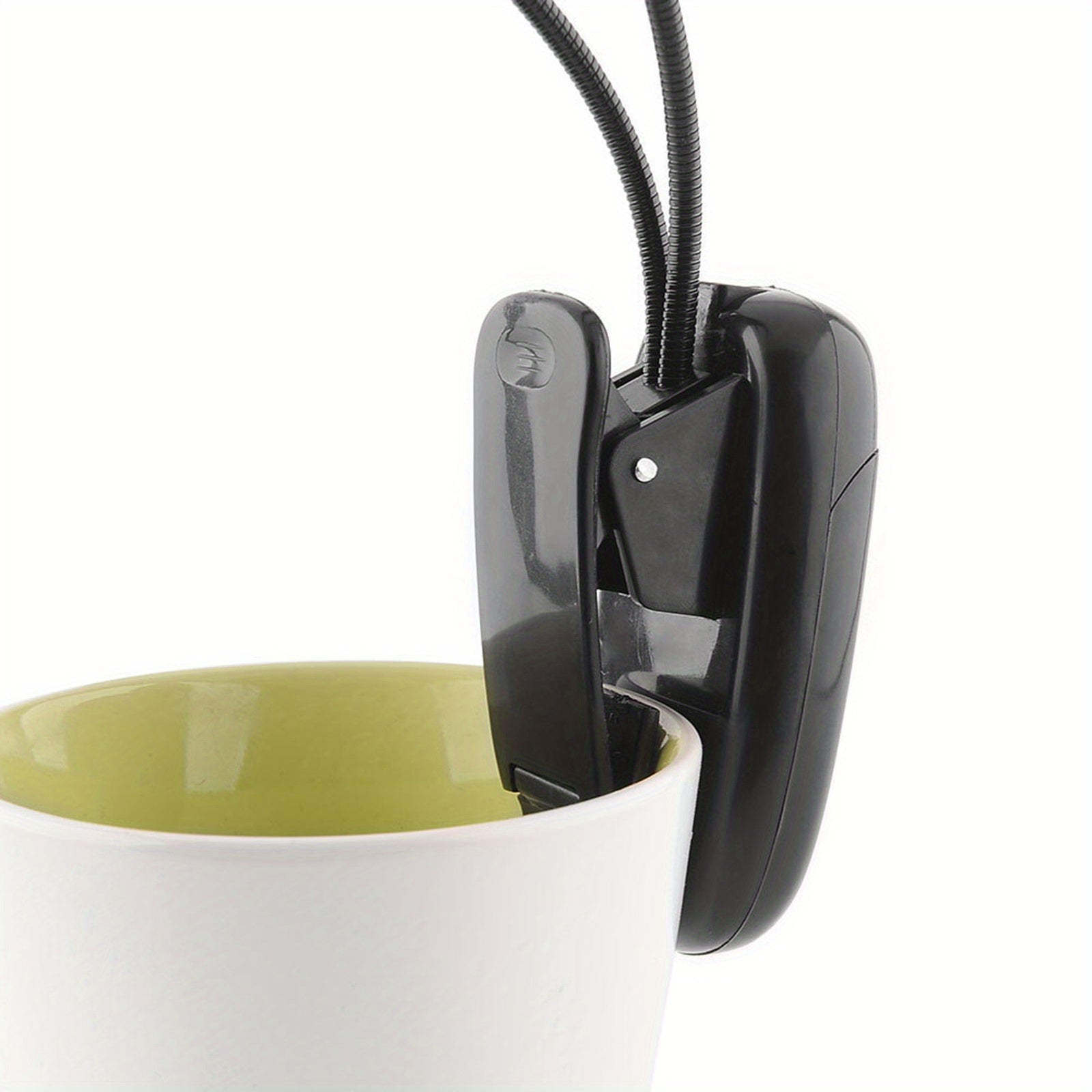 Adjustable Clip-On Reading Light with 4 LEDs Battery-Powered Desk Lamp for Night Use