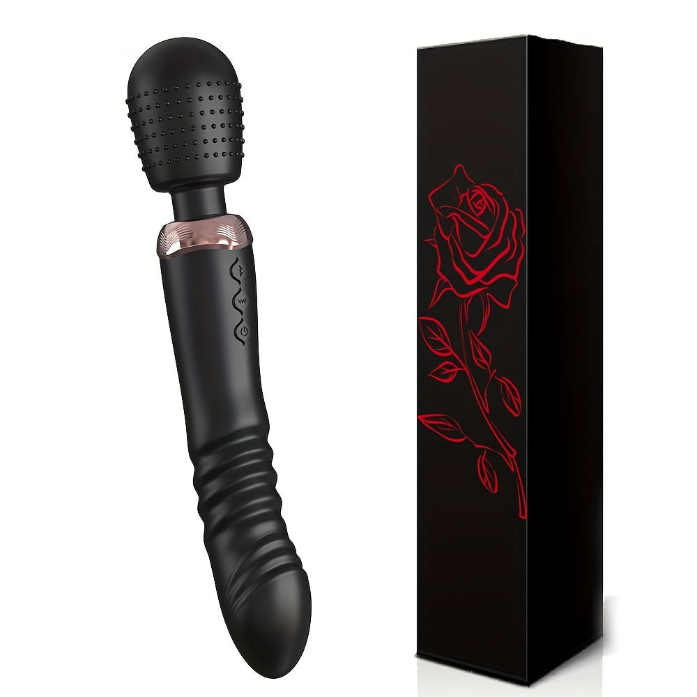 Men va Women uchun Silikonli Thrust Vibrator, Ikki Motorli G-Spot Massager