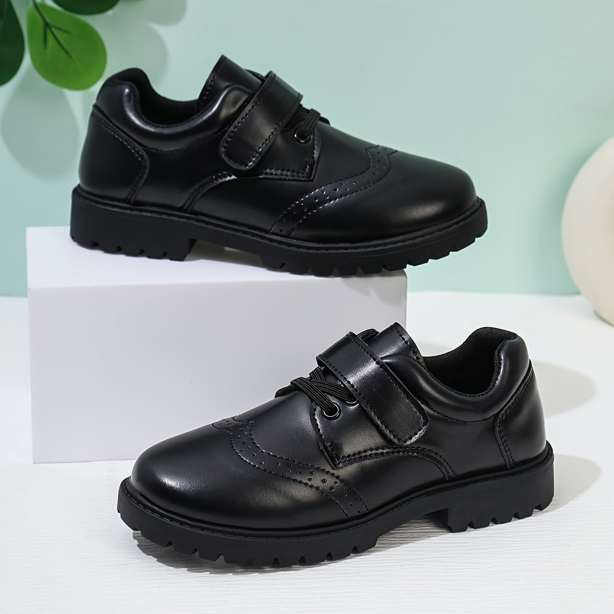 Kids Boys Dress Shoes Non-Slip Oxford Casual School Party All-Season