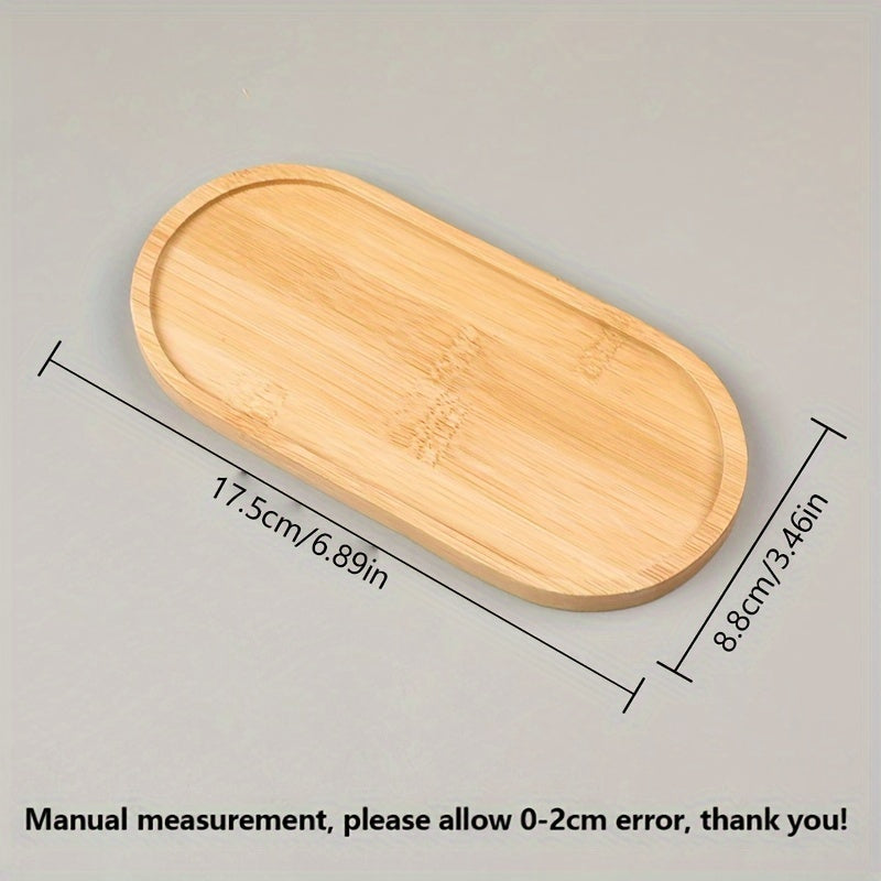 Bamboo Serving Tray with Coasters and Coffee Mat for Kitchen and Dining