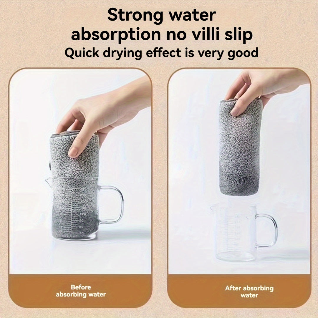 Bamboo Charcoal Cleaning Towels Set of 3 or 6 Ultra-Fine Absorbent Fiber Household Drying