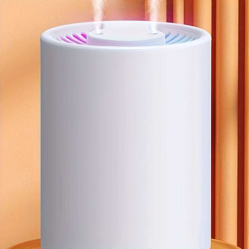 Large 5L USB Humidifier with Dual Mist and Colorful Ambient Lighting for Home Office
