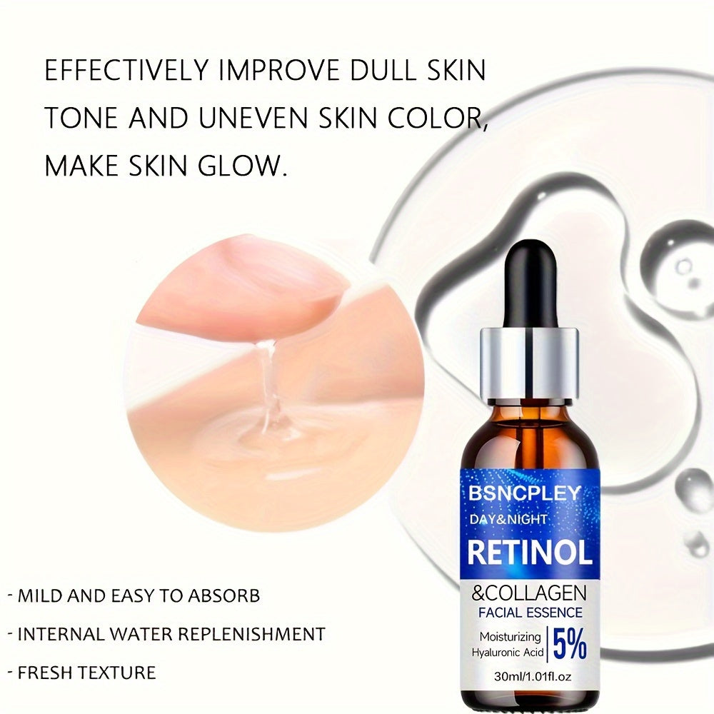 Alcohol-Free Retinol Collagen Firming Cream and Hydrating Serum Set for All Skin Types