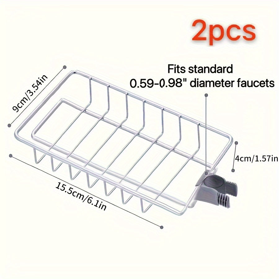 Organizador de fregadero de cocina de acero inoxidable para almacenamiento de esponja y jabón