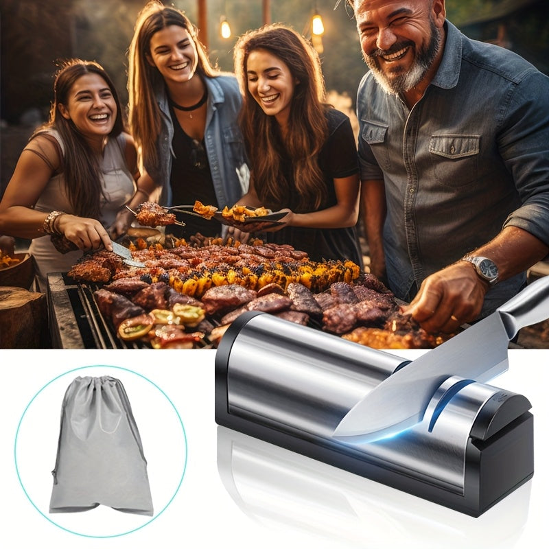 Afilador eléctrico USB 3en1 con bolsa de almacenamiento, rápido, automático para cocina