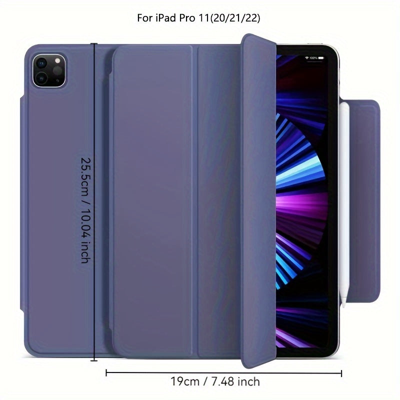 iPad Mini 6, Air 4/5, Pro 11 2022, Air 6 11inch 2024 uchun sun'iy charm aqlli qop. Qalam ushlagichi, kuchli magnit yopilishi va ultra ingichka dizayni bilan egiluvchan qattiq qopqoqni o'z ichiga oladi.