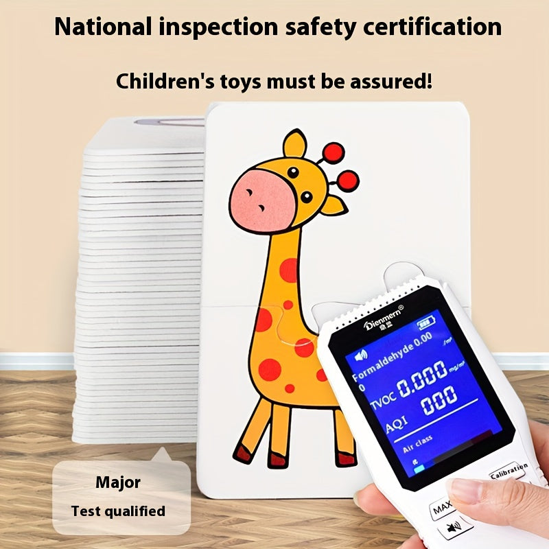 32 piezas de tarjetas de memoria con temática de animales y frutas para niños de 3 a 8 años