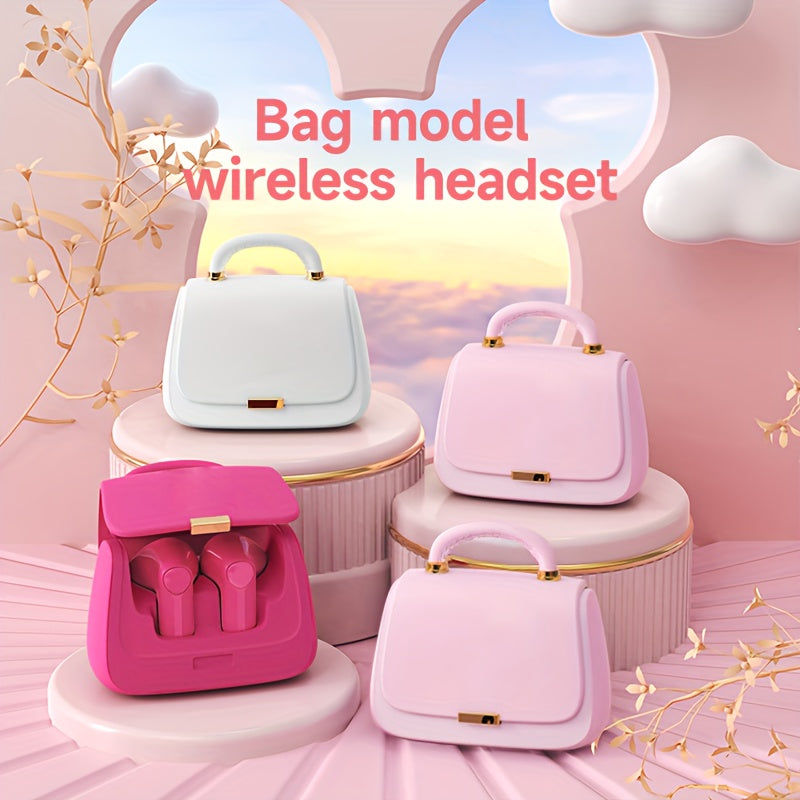 Handbag-Shaped Wireless Headphones ENC Noise Cancellation USB Type-C Microphone Rechargeable Lithium Polymer Battery Portable Cute Design