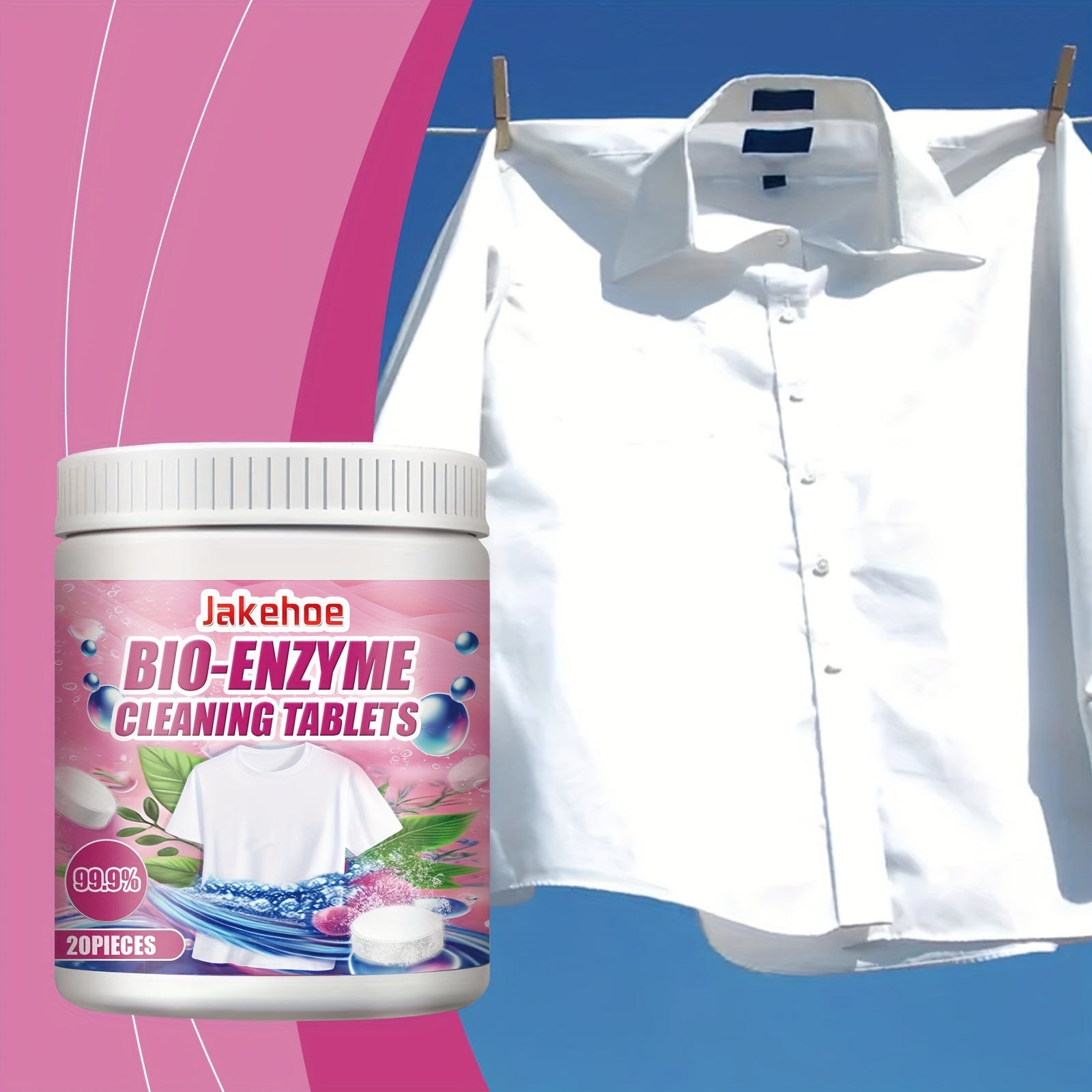 Effervescent Stain Remover Tablets for Clothes Cleaning and Stain Removal