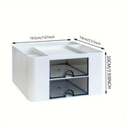 Desktop Storage Organizer with Drawer Pen Holder Large Capacity for Stationery