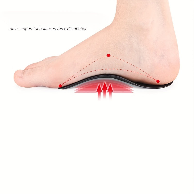 Black Arch Support Insoles for Men and Women Comfort Footbed Inserts