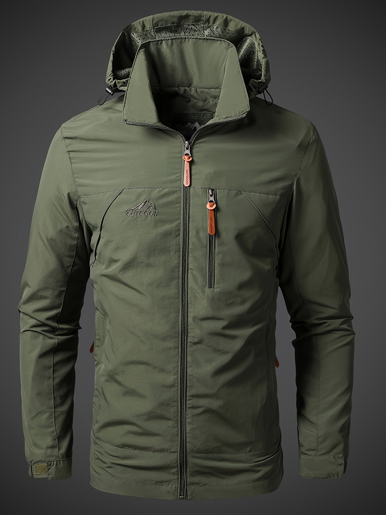 Men's Lightweight Polyamide Hooded Jacket for Hiking and Outdoor Activities