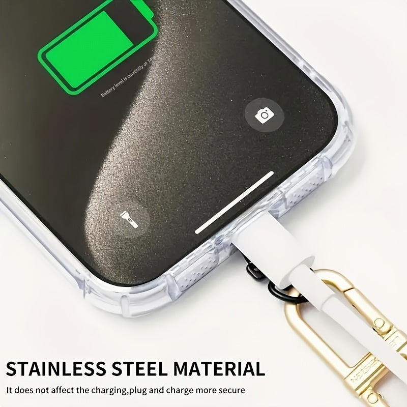 Universal 360° Rotating Phone Lanyard Hooks Set 2 or 4 Pack Stainless Steel