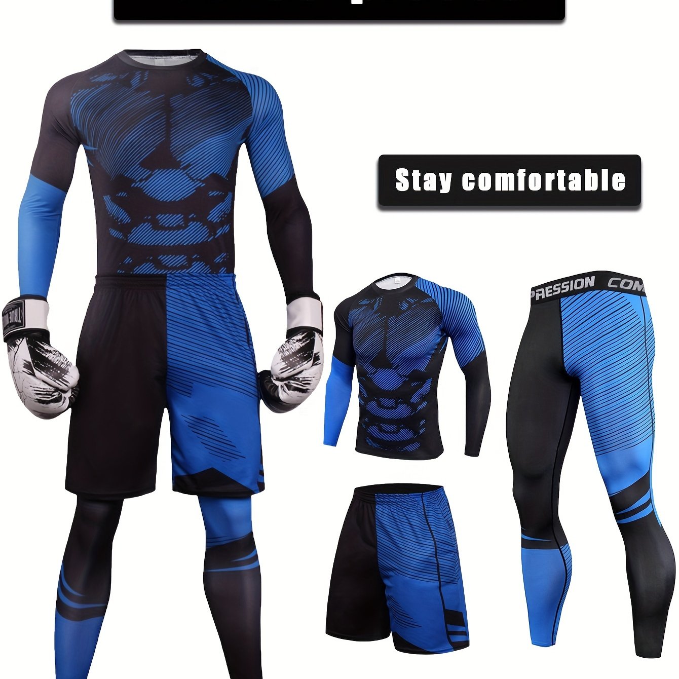 Conjunto deportivo de camuflaje para hombre, set de 3 piezas para entrenamiento, gimnasio, correr, ciclismo y entrenamiento
