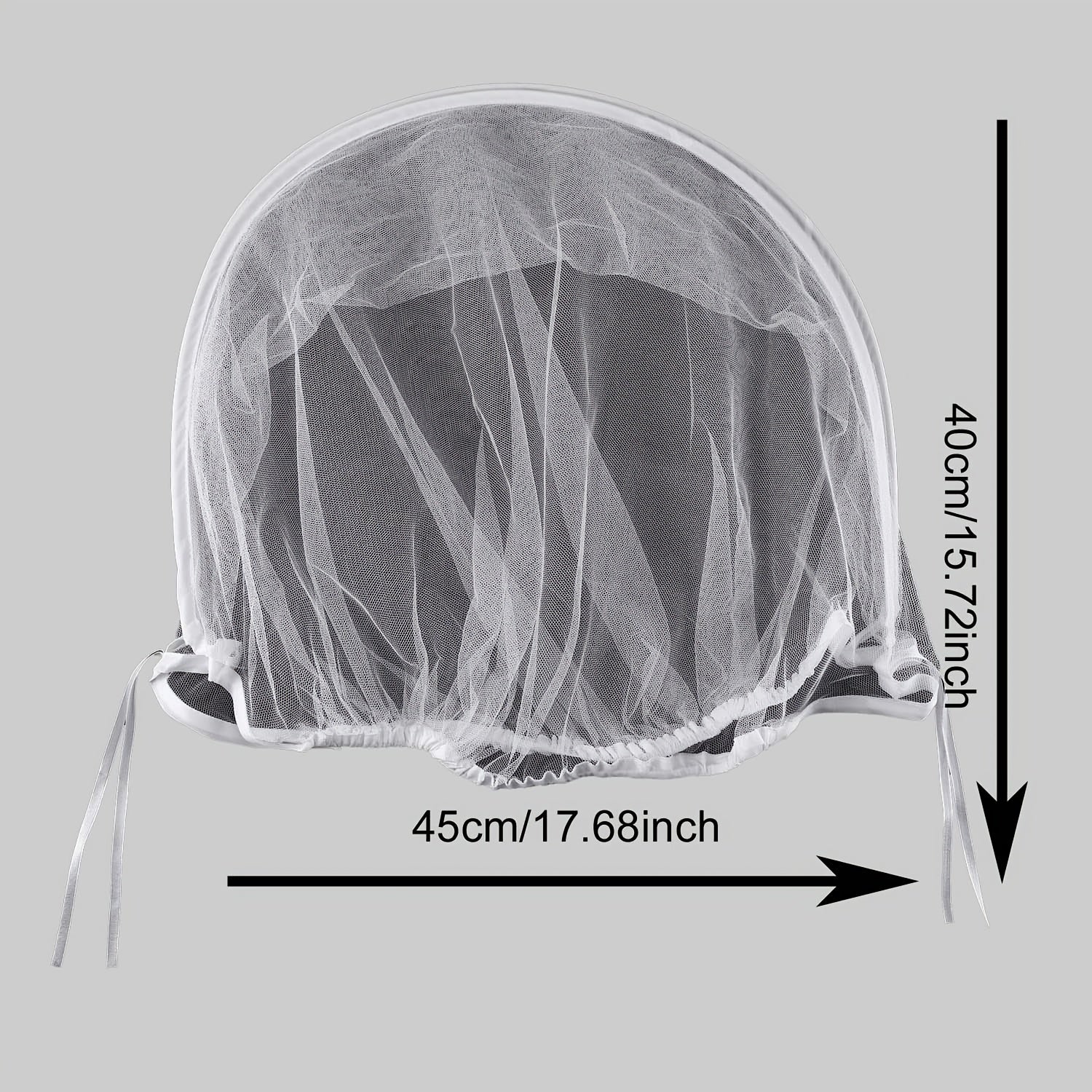 Breathable Mosquito Net for Strollers and Car Seats with Dual Zipper and Storage Bag in White Blue Plaid