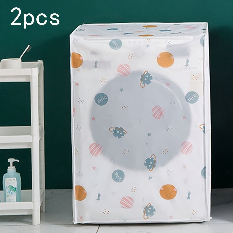 Semi-Transparent Waterproof Sun-Protective Washing Machine Cover for Front Loaders