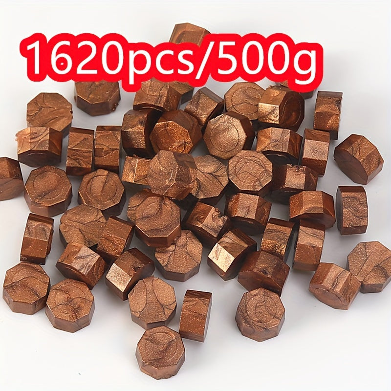 1620pcs 500g Octagonal Sealing Wax Particles for Envelope Gift Box DIY Retro Bulk Sealing Wax